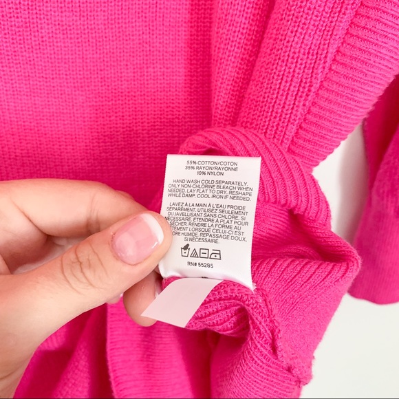 Express Pink Circle Hem Sweater - Picture 4 of 6